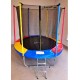 Батут Just Fun 244см MULTICOLOR сетка внутренняя + лесенка